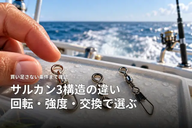 ボールベアリングスイベル・タル型・パワースイベルの違い|3商品の選び方