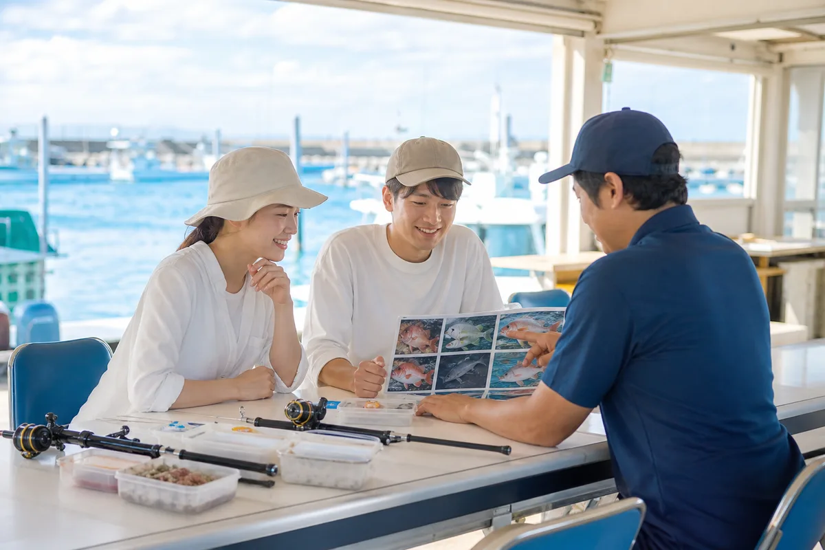 船釣り初心者が魚種を選ぶときの4つの分岐を示すイメージ