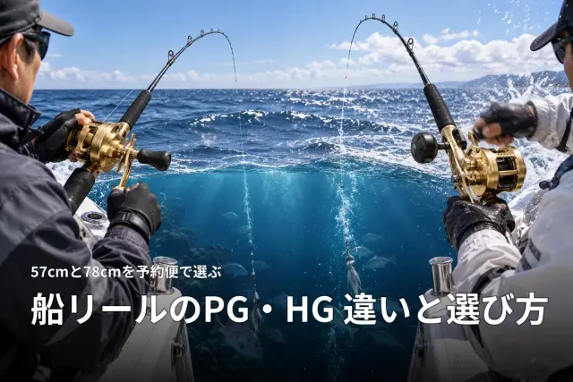 船リールのPG・HGの違い｜57cmと78cmを予約便で選ぶ