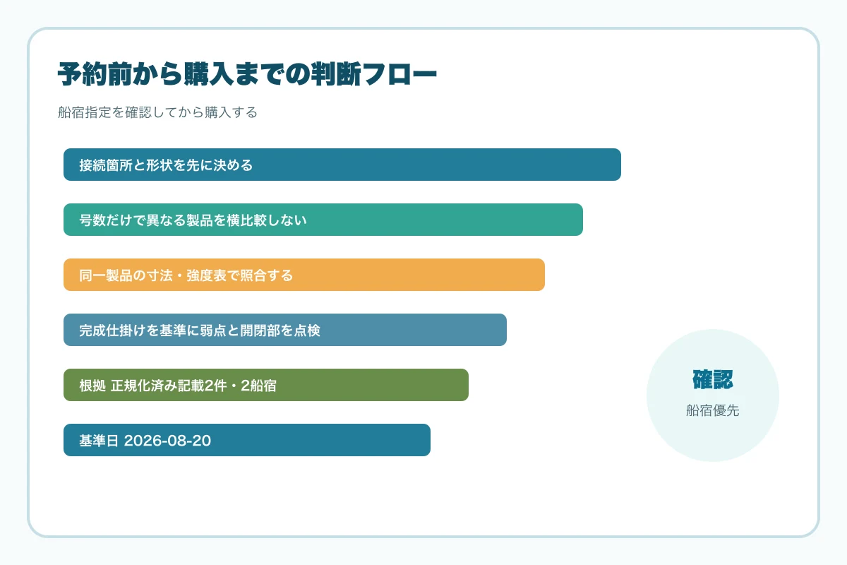 予約前から購入までの判断フロー図