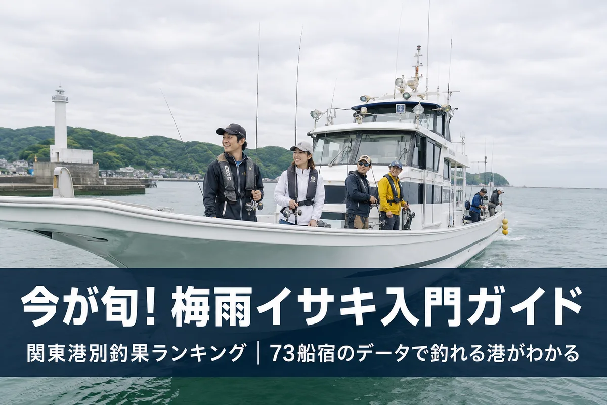 梅雨イサキの最盛期に出港する遊漁船