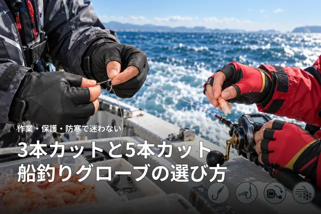 フィッシンググローブ3本カット・5本カットの違い|船釣りは作業と防寒で選ぶ